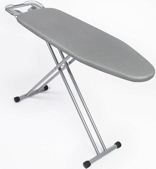 Ironing Board Full Size 54" L x 13" W, Foldable & Adjustable Height Iron Board with Heat-Resistant Cover and Iron Rest, Sturdy & Space-Saving Ironing Table for Home