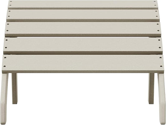 WestinTrends Dylan Outdoor Patio HDPE Adirondack Ottoman Footrest, Sand