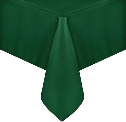 sancua Rectangle Tablecloth - 70 x 108 Inch - Stain and Wrinkle Resistant Washable Polyester Table Cloth, Decorative Fabric Table Cover for Dining, Buffet Parties and Christmas, Hunter Green