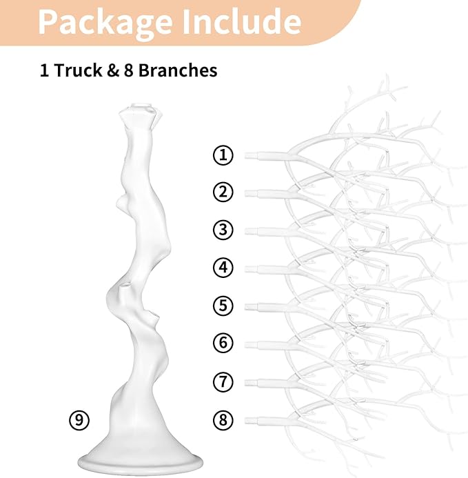 Nuptio White Christmas Tree Branch Artificial 22.8 inch Tall Manzanita Tree Centerpiece Wedding Centerpieces for Tables, Decorative Ornament Display Tree Branches for Decoration Weddings (1 Pc)