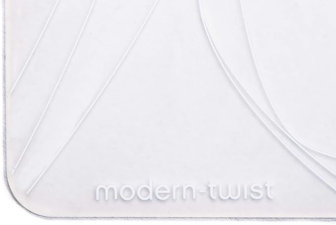 modern-twist 100% Plastic Free Silicone Tabletop, Dining, Decoration, Modern Design, Placemat Rectangle, White