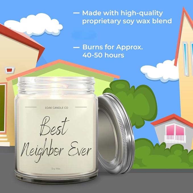 1OAK Vanilla Candle - Best Neighbor Gift for Christmas and Housewarming - Thank You Present for Women and Men