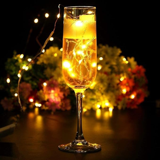 String Lights,Waterproof LED String Lights Fairy String Lights Starry ,Battery Operated String Lights for Indoor&Outdoor Decoration Wedding Home Parties Christmas Holiday. (Warm White, 10Ft/4pc)