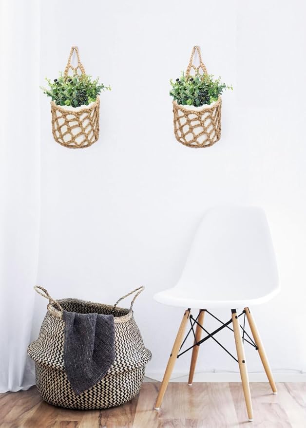 2PK Wall Planters for Indoor Plants, Macrame Plant Hanger | Wall Planter, Plant Hanger, Hanging Planter (2PK, for 6 inch Pot)