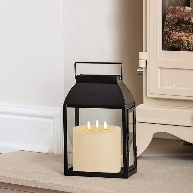 Amagic 6"x6" Extra Large Flameless Candles with 3 Wicks, Battery Operated Candles with Remote Control and Timers, 6 inch Diameter LED Pillar Candles, Real Wax, Ivory