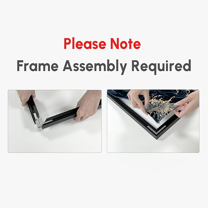 SIGNWIN 24"x46" Extra Large Framed Wall Art Whimsical Garden Bloom, Colorful Abstract Floral for Home Living Room Bedroom Decor (Frame Assembly Required)