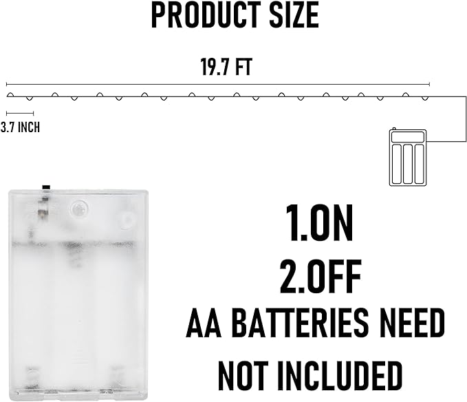 Dazzle Bright Fairy Lights Battery Operated, 4 Pack Total 80FT 240LED Silver Wire Waterproof String Lights, Christmas Decorations for Indoor Outdoor Bedroom Yard Party Decor, Warm White