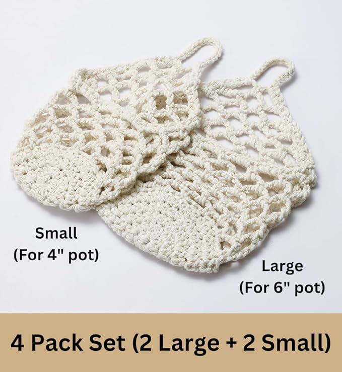 3PK Wall Planters for Indoor Plants, Macrame Plant Hanger | Wall Planter, Plant Hanger, Hanging Planter (3PK, for 4 inch Pot)