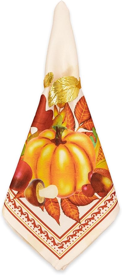 YiHomer Fall Thanksgiving Tabletop Collection for Kitchen Dining Decoration Parties Harvest, Harvest Party, Napkin Set, 20 x 20