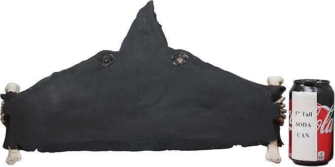 Ebros Large Grim Reaper Skeleton Opening Scroll Sign Of Bones Saying "Welcome To Hell" Wall Decor 17.5"Long Halloween Night Reaper Harvester of Souls 3D Hanging Art Plaque Sculpture