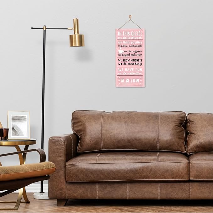 We Are A Team Office Signs Decor, In This Office Sign, Hanging Wood Sign Office Décor, Motivational Quotes Wall Décor, Office Wall Art, Human Resources Office Wall Décor, Team Gift, Gift for Leader F1