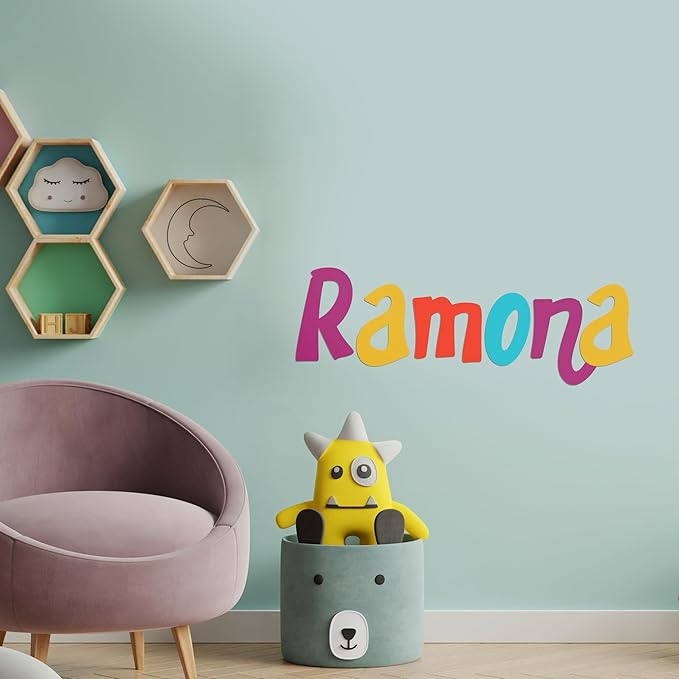 CRYPTONITE Personalize Your Name with Funny Font I Custom Wall Decal for Cute Room Decor I Custom Vinyl Lettering for Baby Nursery Decor I Stickers for Kids I Multiple Size Options (G. Kindergarten)