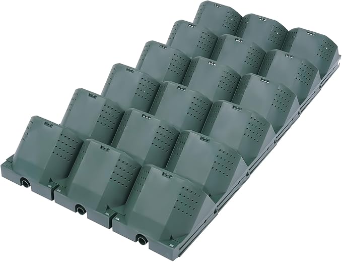 36 Pots Self-Watering Wall-Mounted Planter, 39.4”L x 46.5”H Vertical Wall Planter Self Watering Stackable Planters Vertical Garden Wall Garden Planter Outdoor Indoor for Herbs Flowers Strawberries