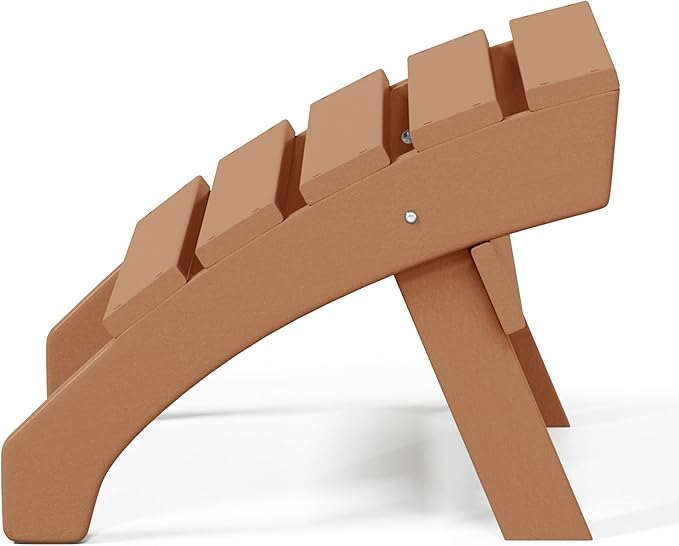 WestinTrends Dylan Outdoor Patio HDPE Adirondack Ottoman Footrest, Teak