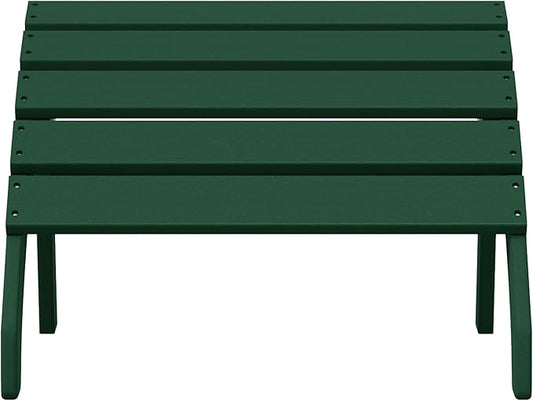 WestinTrends Dylan Outdoor Patio HDPE Adirondack Ottoman Footrest, Dark Green