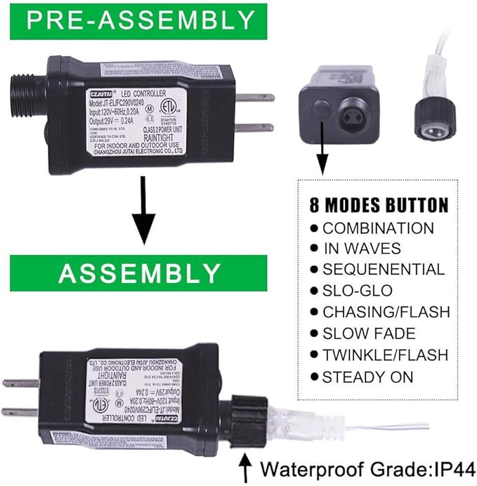 HEYFUNi Fiee Curtain Lights,304L 9.8ftX9.8ft 30V 8Modes Safety Window Lights with Memory for Home Wedding Christmas Party Patio Lawn Garden Bedroom Outdoor Indoor Wall Decorations (304LED, Green)