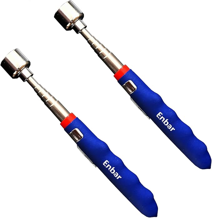 20lb Telescoping Magnetic Pick Up Tool Extendable 31" Telescopic Magnet Stick Useful for Hard-to-Reach,Sink Drains Mechanic Automotive Gifts for Men Women Husband Birthday Father's Day,(2PCS)
