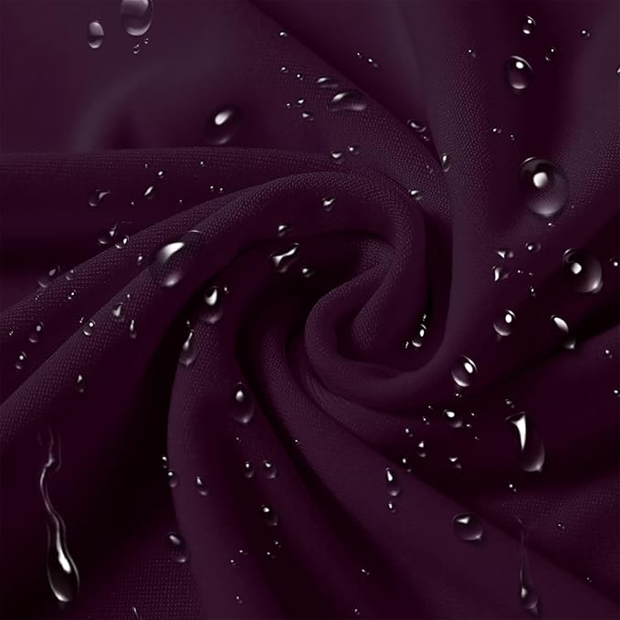 SUPERO Waterproof Spandex Chair Cover 25PCS, Stretch Dining Chair Covers, Polyester Outdoor Chair Covers, Protector Stretch Chair Cover for Party Universal, Banquet, Wedding Event, Hotel(Eggplant)