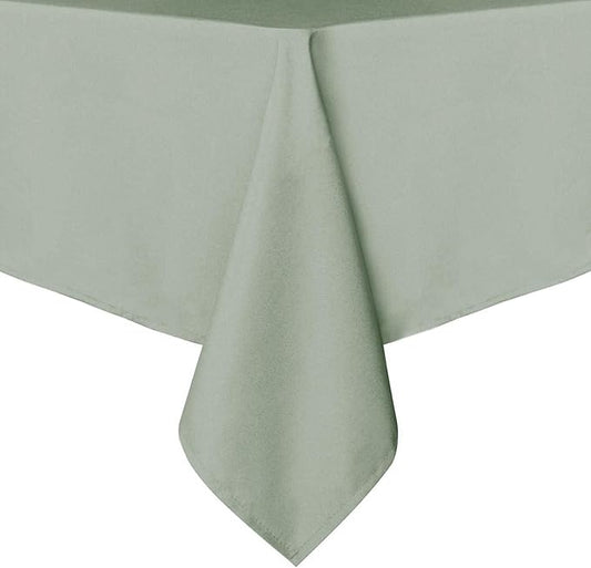 sancua Rectangle Tablecloth - 60 x 120 Inch - Stain and Wrinkle Resistant Washable Polyester Table Cloth, Decorative Fabric Table Cover for Dining Tables, Buffet Parties and Camping, Sage Green