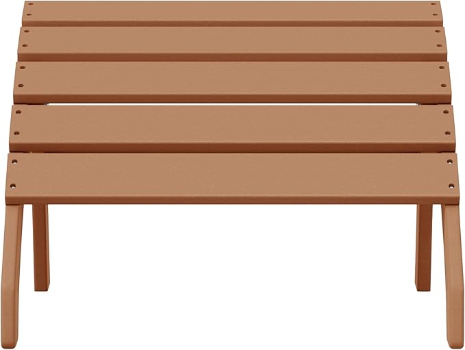 WestinTrends Dylan Outdoor Patio HDPE Adirondack Ottoman Footrest, Teak