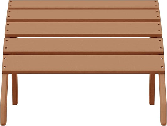 WestinTrends Dylan Outdoor Patio HDPE Adirondack Ottoman Footrest, Teak
