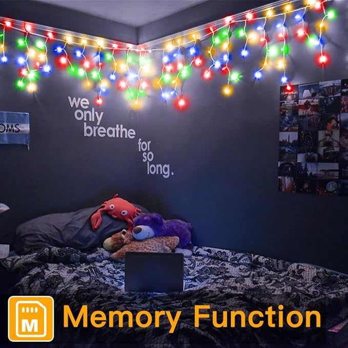 Ollny Icicle Lights Outdoor Multicolor, 594LED 49FT Christmas Lights with Remote 8 Modes Dimmable, Waterproof Connectable Timer Hanging Light for House Outside Yard Indoor Decorations