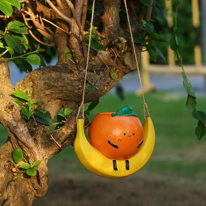 Hanging Swing Planter,Wall Planter， Indoor/Outdoor Resin Planter，Succulent Pots for String of Pearls - Hanging Plant Holder