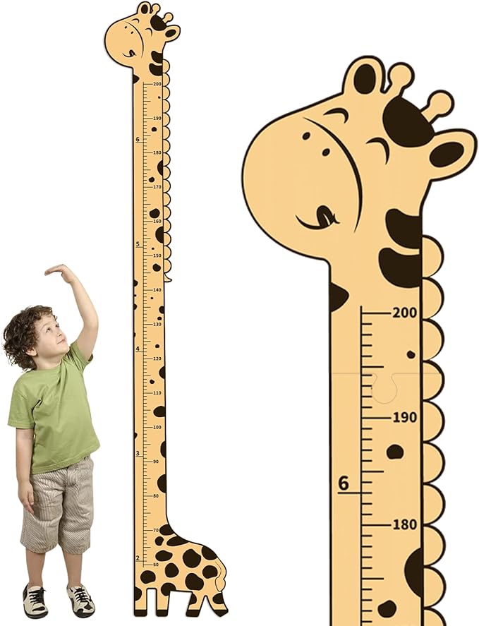 Wooden Growth Chart for Kids,Giraffe Height Chart for Boy Girls,Measuring Board for Kids Height,for Child's Room,Nursery Decor Decoration Wall Art (giraffe)