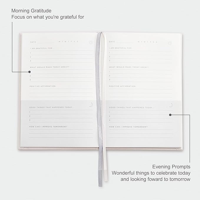 And Per Se Gratitude Journal – Five Minutes a Day to Cultivate Mindfulness, Happiness, Positive Vibes, Affirmations & Self-Reflection – Undated Daily Gratitude Journal for Women & Men (Blush)