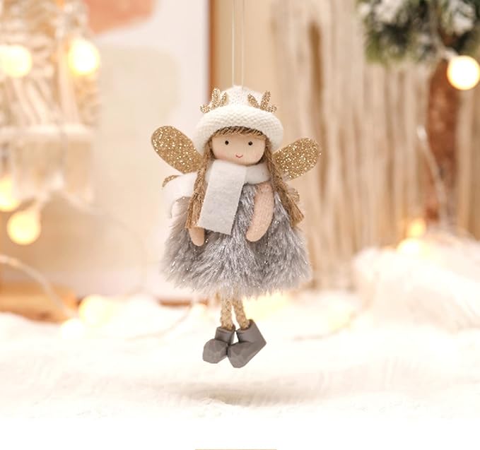 3pcs Christmas Angel Doll Decoration, Christmas Tree Hanging Ornaments, Thanksgiving Day Birthday Gifts, Fairy Presents, Tree Hanging Pendant, Home Party Ornament, Gift Toys for Kids