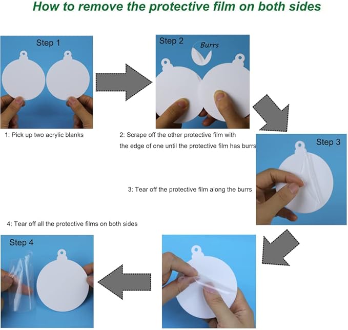 20Pcs 3 Inch Blank Acrylic Christmas Ornaments 2024 White Unfinished Round Acrylic Christmas Ornaments for DIY Craft Hanging Ornaments for Christmas Tree Decoration Xmas Party Decorations