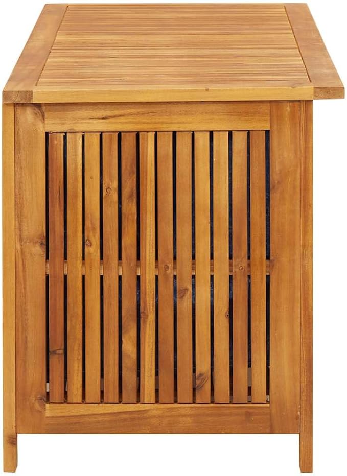 vidaXL Outdoor Storage Box - Wooden Deck Cabinet for Patio/Garden with Water-Resistant Lining, Farmhouse Style