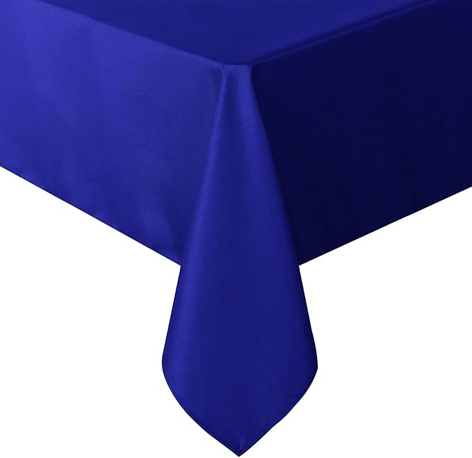 sancua Square Tablecloth - 70 x 70 Inch - Stain and Wrinkle Resistant Washable Polyester Table Cloth, Decorative Fabric Table Cover for Dining Tables, Buffet Parties and Camping, Royal Blue
