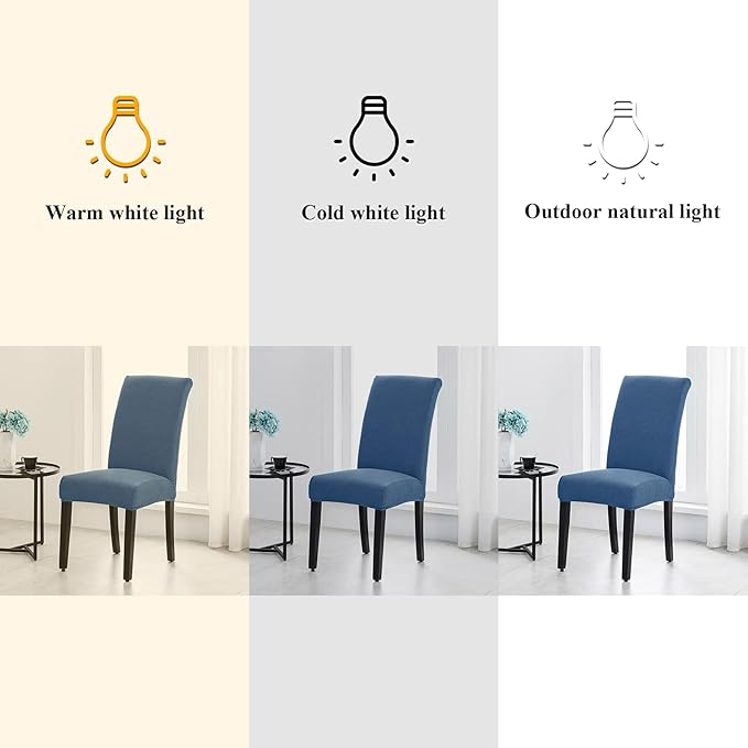 Joccun Chair Covers for Dining Room Set of 2,Dining Chair Slipcovers Stretch Dining Room Chair Covers Seat Protector,Washable Parsons Chair Cover for Home,Hotel(Riverside,2 Pack)