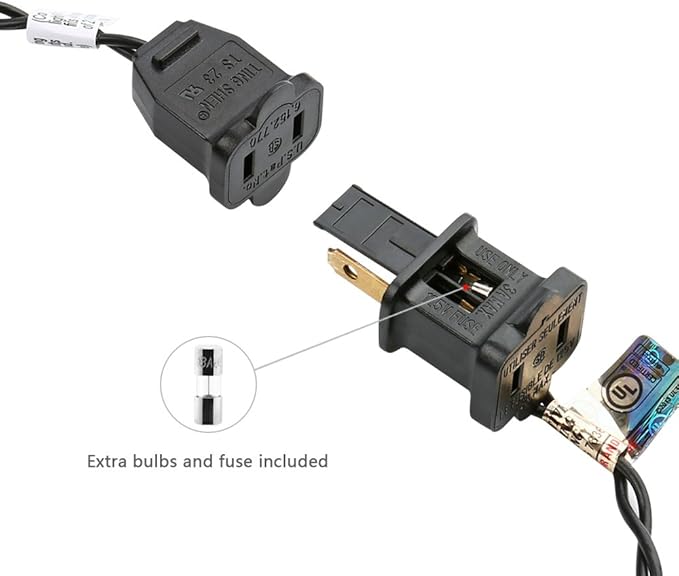 Brizled Purple Halloween Lights, 21.3ft 100 Count Purple Mini Lights String, Connectable, UL Certified Black Wire, Indoor/Outdoor, Halloween, Holiday, Party Decor