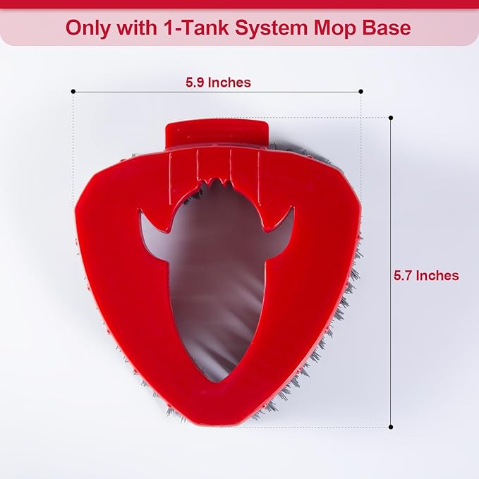 2 Pack Scrub Brush Head Replacement Compatible with O Cedar EasyWring Spin Mop 1-Tank System, Floor Scrubber Head, Shower Scrub Brush with Hard Bristles for Cleaning & Scrubbing