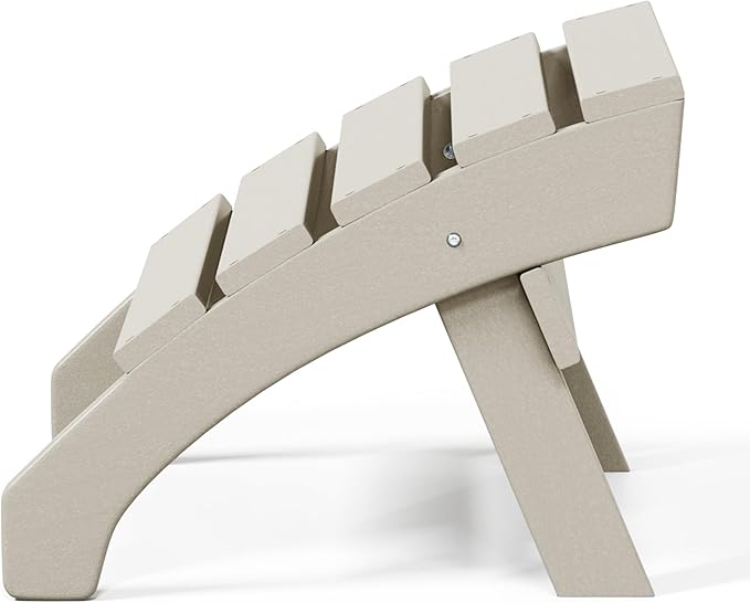 WestinTrends Dylan Outdoor Patio HDPE Adirondack Ottoman Footrest, Sand