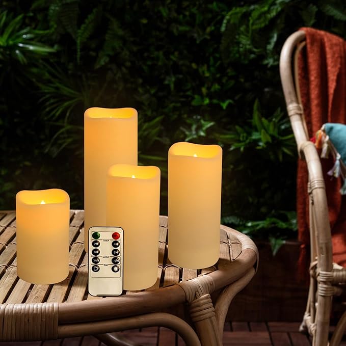 36-Pack Flickering Flameless Candles with Remote Control - LED Fake Candle Perfect for Wedding,Outdoor,Table,Halloween,Christmas Decor - Create a Magical Ambiance Effortlessly(Three Sizes)