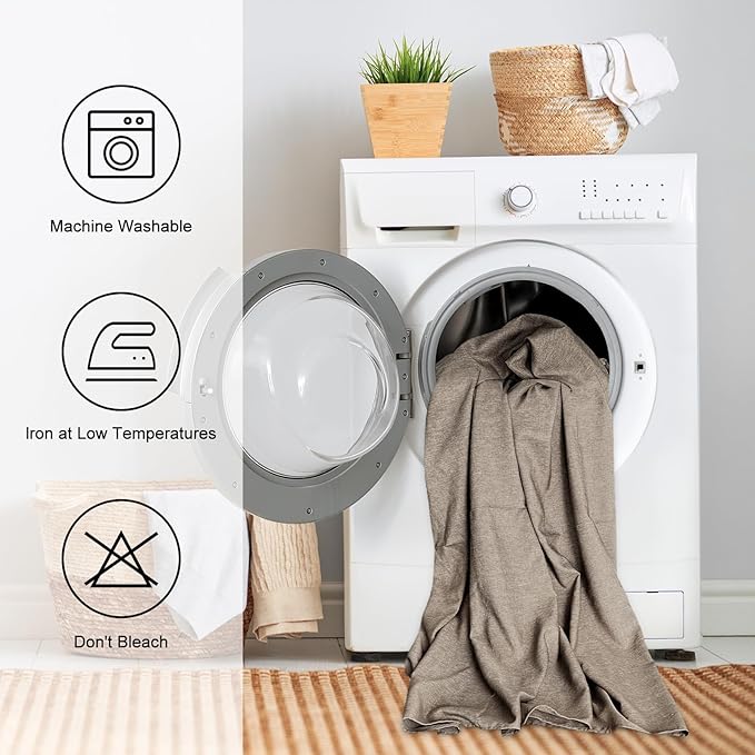 IVAPUPU Textured Linen Table Cloth for Rectangle Table - Mocha Tablecloths Rectangular Waterproof Wrinkle Free Wipeable Dining Table Cover for Spring Wedding Birthday Kitchen Decor, 60 x 104 Inch