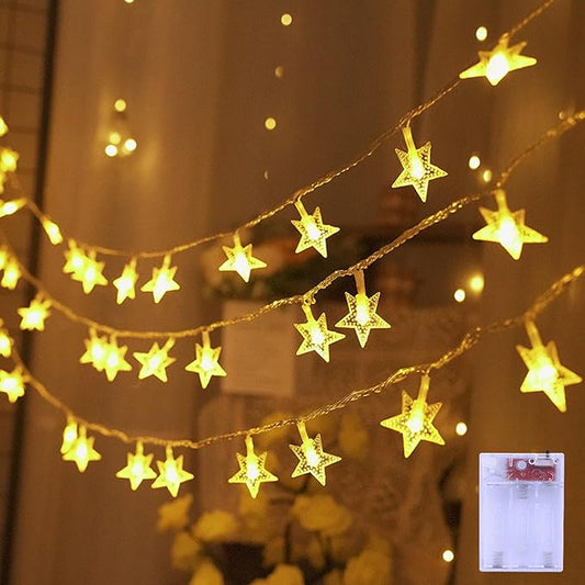 Star Lights with Battery Operated - LED Fairy String Lights for Indoor Outdoor, Waterproof Star Twinkle Lights for Bedroom Tent Loft Bed Patio Party Wedding Holiday Camping Decor