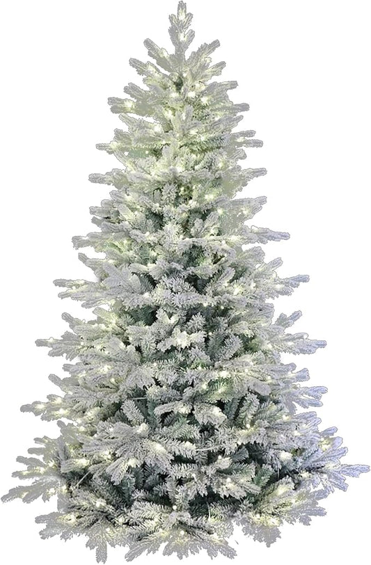 5 Foot Pre-lit Snow Angel Blue Spruce Flocked Artificial Christmas Tree (5ft Pre-lit)