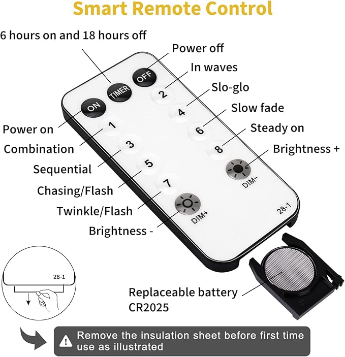 Minetom 33 Feet 100 Led Globe Ball String Lights, Fairy String Lights Plug in with Remote, Waterproof Globe String Lights for Indoor Outdoor Party Wedding Christmas Tree Garden Decoration, Pure White