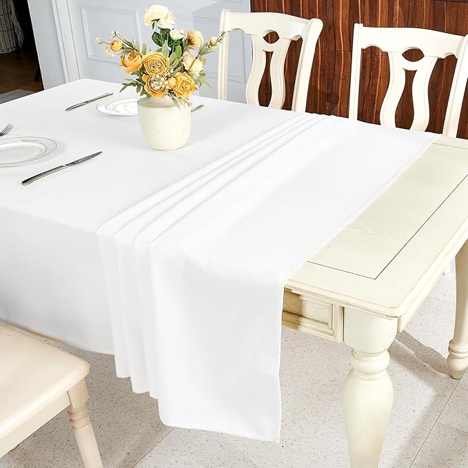 IVAPUPU Textured Linen Table Cloth for Rectangle Table - Waterproof Fabric Tablecloth Rectangular Wrinkle Free Wipeable Dining Cover for Wedding/Birthday/Party Decor, 60 x 84 Inch