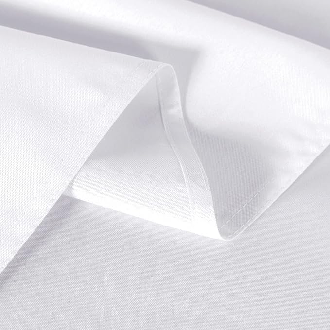 sancua 6 Pack White Tablecloth 90 x 156 Inch - Rectangle Table Cloth for 8 Feet Tables Stain and Wrinkle Resistant Washable Polyester Table Cover for Dining Wedding Banquet Party Buffet Restaurant