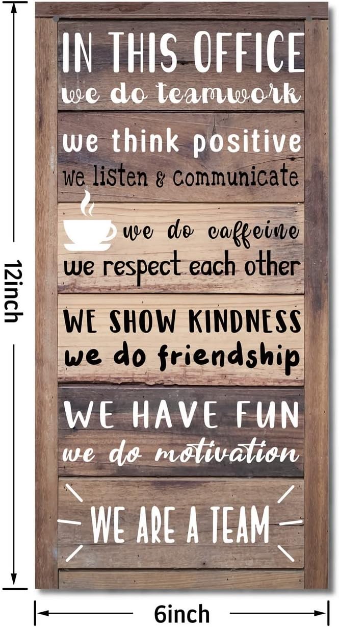 We Are A Team Office Signs Decor, Hanging Wood Sign Office Decoration, Motivational Quotes Wall Décor, Human Resources Offices Wall Decoration, Team Gift, Gift for Leader