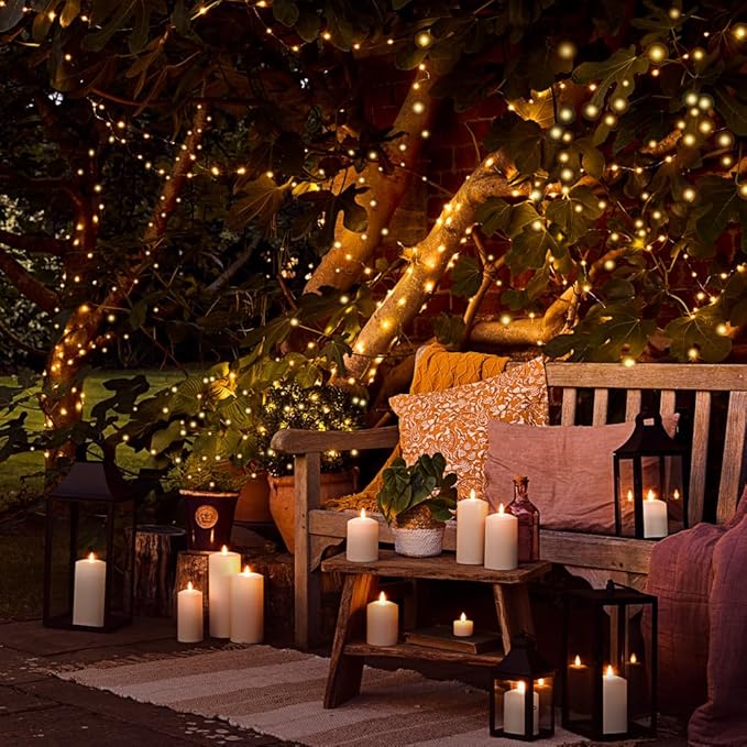 One Strand 170FT 500 LED String Lights Outdoor Indoor,Warm White Christmas Light Green Wire, Non Connectable Plug in Christmas Tree Lights for Big Space Home Decor