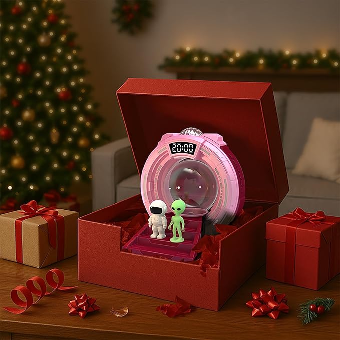 Plasma Ball Night Light,Space Girl's Room Party Aurora Projector LED Alien Veins Lamp,White Noise,Clock,Remote Control,Bluetooth Speaker,Adults,Kids' Room Decor Lamps,Christmas,Birthday Gift(Pink)