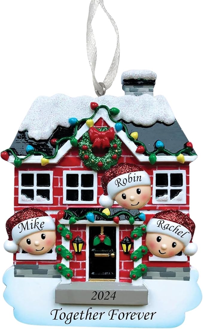 2025 Family Christmas Ornament – Personalized Ornament for Families – Custom Family Ornament – Holiday Tree Decoration Keepsake Gift (Family of 3)