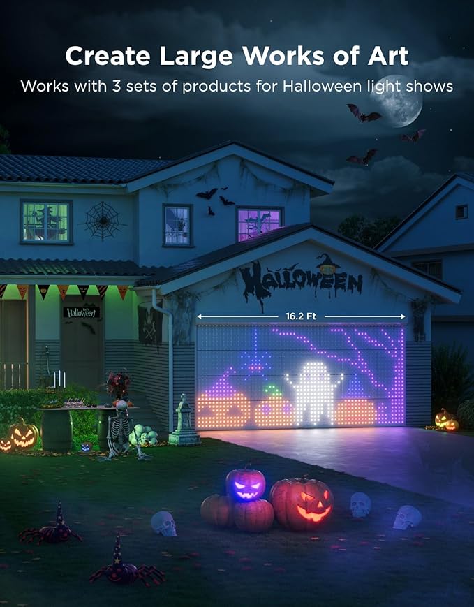 Govee Curtain Lights Pro, Upgraded 960 LEDs Smart Color Changing LED Curtain Lights with AIGC, Dynamic DIY String Lights for Bedroom Living Room Holiday Decor, Outdoor IP67 Waterproof, 5.41×5.77ft