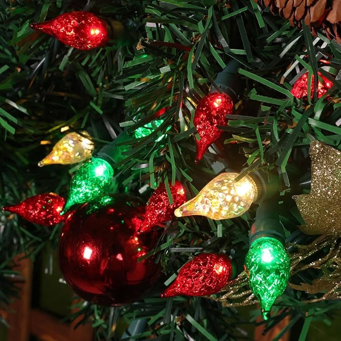 LED Christmas Lights Outdoor 19 FT 70 Fairy Lights Multi-Color String Lights ETL Certified for Indoor/Outdoor Holiday Party Halloween Tree Decor